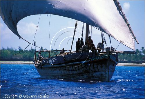 TANZANIA - ZANZIBAR  (Oceano Indiano) - Kizimkazi (estremit sud dell'isola) - dhow in navigazione